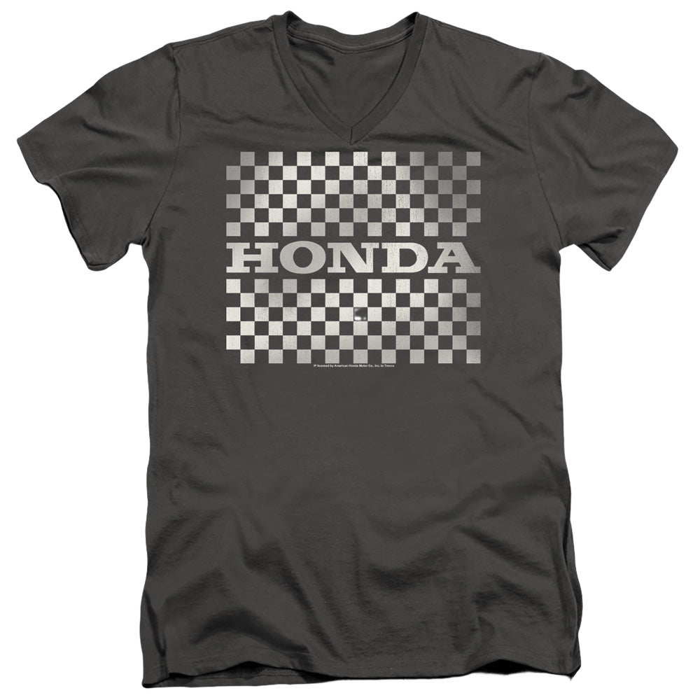 Honda Checkers Logo - Men's V-Neck T-Shirt Men's V-Neck T-Shirt Honda