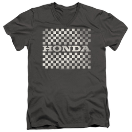 Honda Checkers Logo - Men's V-Neck T-Shirt Men's V-Neck T-Shirt Honda