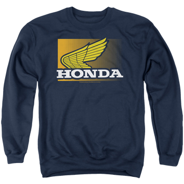 Navy men's crewneck sweatshirt with Honda Wing Gradient graphic