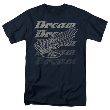 Navy men's regular fit t-shirt with Honda Motorcycles Dreamer graphic