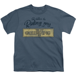 Honda Rather Be Riding My Gold Wing - Youth T-Shirt Youth T-Shirt (Ages 8-12) Honda