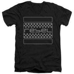 Honda Rebel Checkers Grey - Men's V-Neck T-Shirt Men's V-Neck T-Shirt Honda