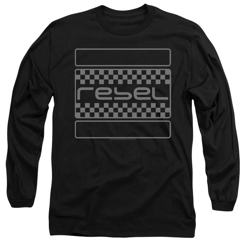 Honda Rebel Checkers Grey - Men's Long Sleeve T-Shirt Men's Long Sleeve T-Shirt Honda