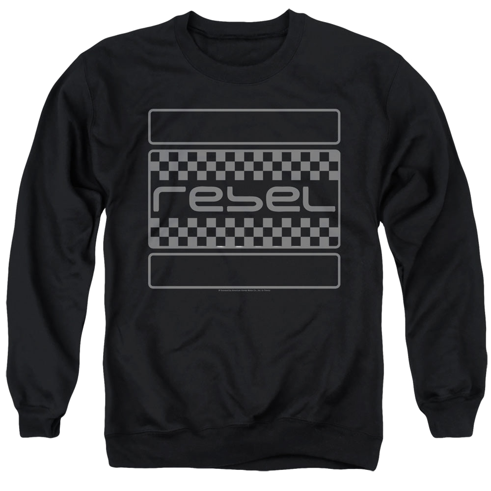 Honda Rebel Checkers Grey - Men's Crewneck Sweatshirt Men's Crewneck Sweatshirt Honda