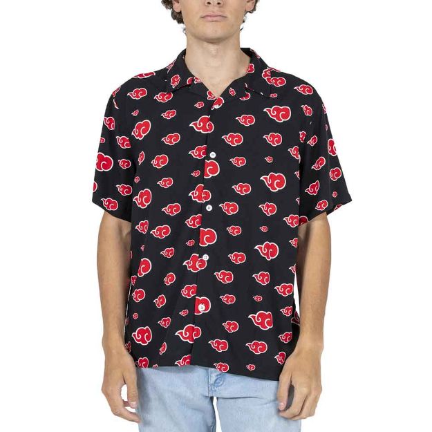 Naruto - Akatsuki Cloud Button Up Button Up Naruto   