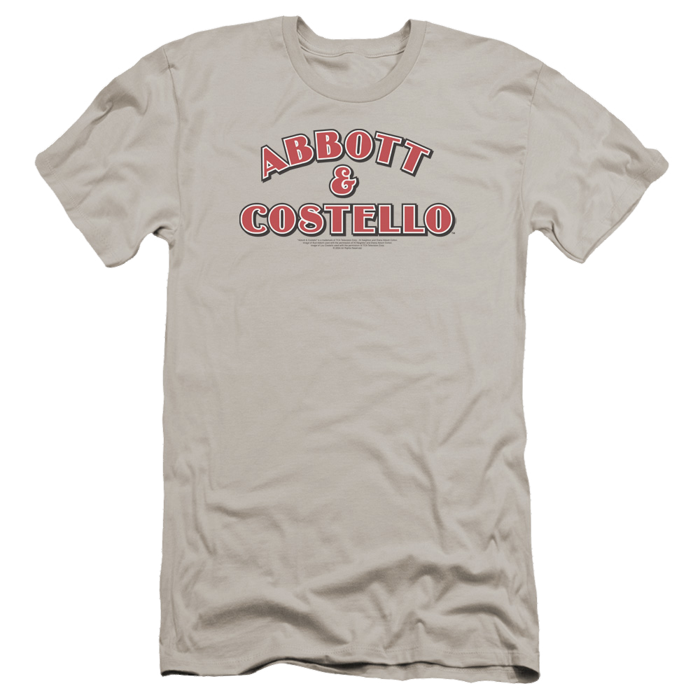 Abbott and Costello Logo - Men's Premium Slim Fit T-Shirt Men's Premium Slim Fit T-Shirt Abbott and Costello   