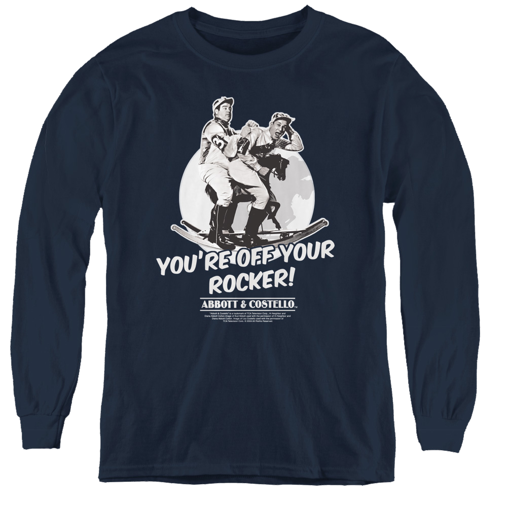 Abbott & Costello Off Your Rocker - Youth Long Sleeve T-Shirt Youth Long Sleeve T-Shirt Abbott and Costello   