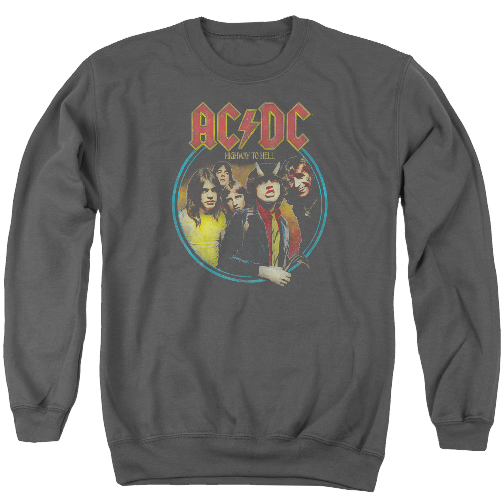 AC/DC Highway To Hell - Men's Crewneck Sweatshirt Men's Crewneck Sweatshirt ACDC   
