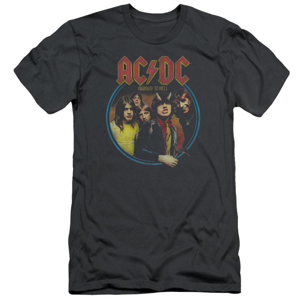 AC/DC Highway To Hell - Men's Slim Fit T-Shirt Men's Slim Fit T-Shirt ACDC   