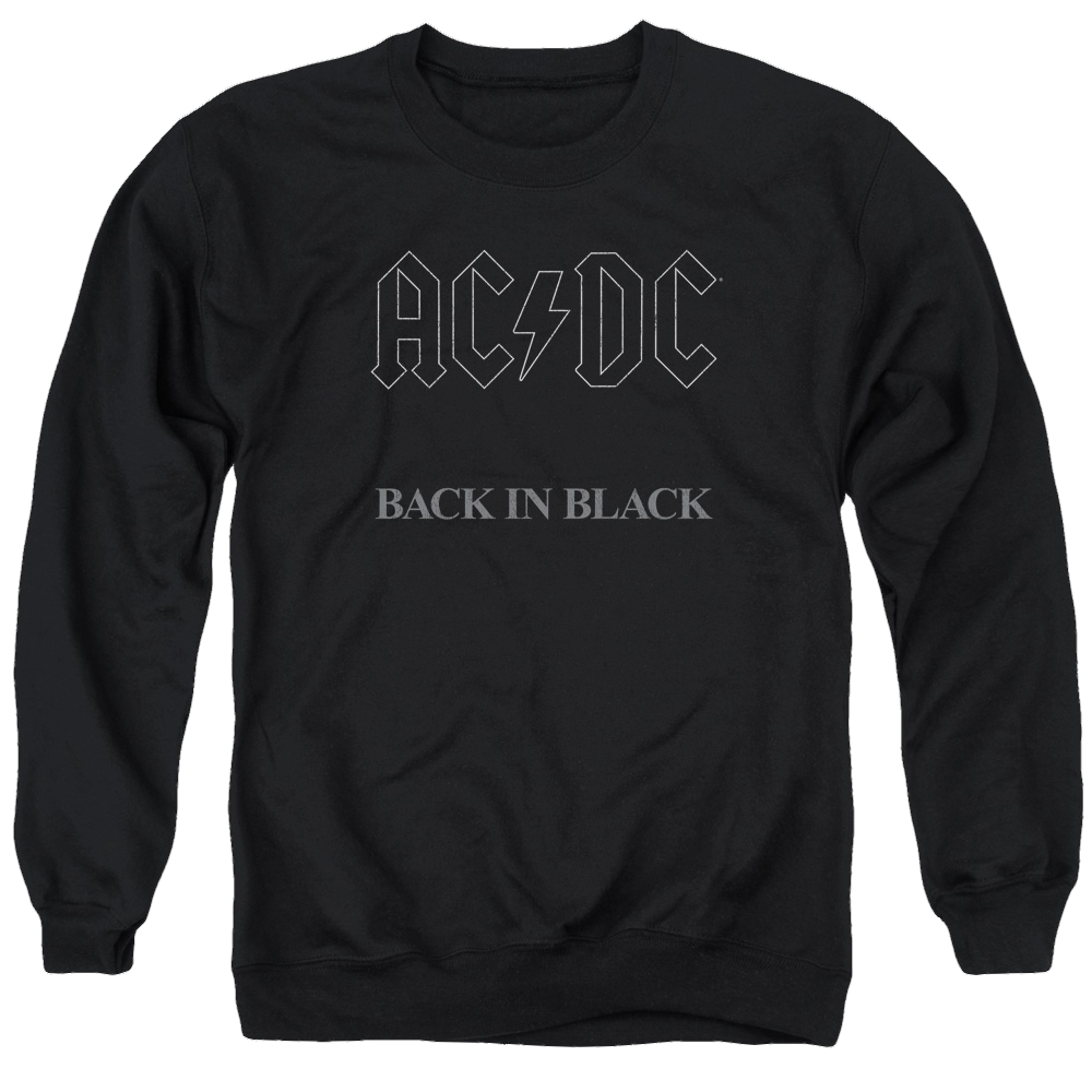 AC/DC Back In Black - Men's Crewneck Sweatshirt Men's Crewneck Sweatshirt ACDC   