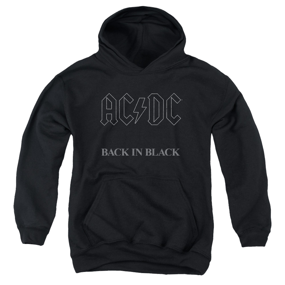 AC/DC Back In Black - Youth Hoodie (Ages 8-12) Youth Hoodie (Ages 8-12) ACDC   