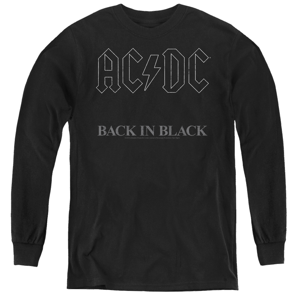 Acdc Back In Black - Youth Long Sleeve T-Shirt Youth Long Sleeve T-Shirt ACDC   