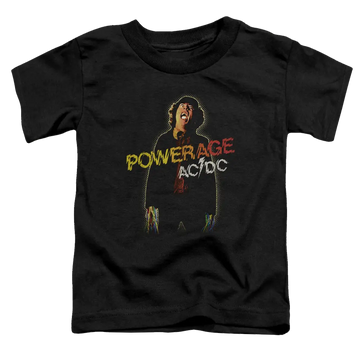 Black toddler t-shirt with AC/DC Powerage graphic