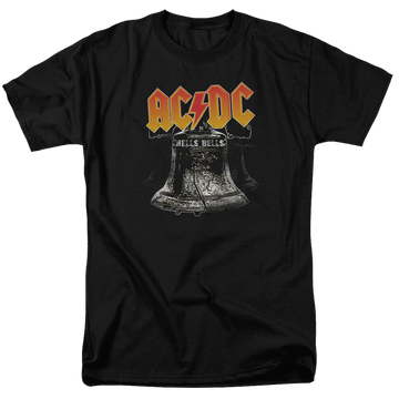 Black men's regular fit t-shirt with AC/DC Hells Bells graphic