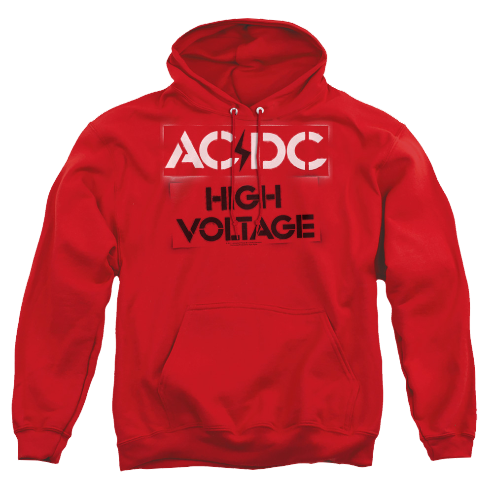 AC/DC High Voltage Stencil - Pullover Hoodie Pullover Hoodie ACDC   