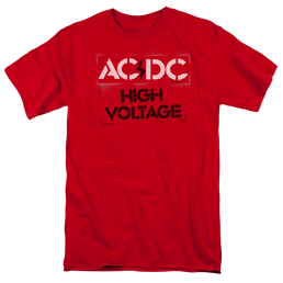 AC/DC High Voltage Stencil - Men's Regular Fit T-Shirt Men's Regular Fit T-Shirt ACDC   