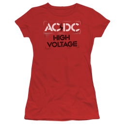 AC/DC High Voltage Stencil - Juniors T-Shirt Juniors T-Shirt ACDC   