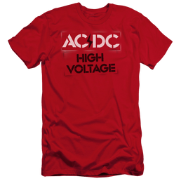 AC/DC High Voltage Stencil - Men's Premium Slim Fit T-Shirt Men's Premium Slim Fit T-Shirt ACDC   