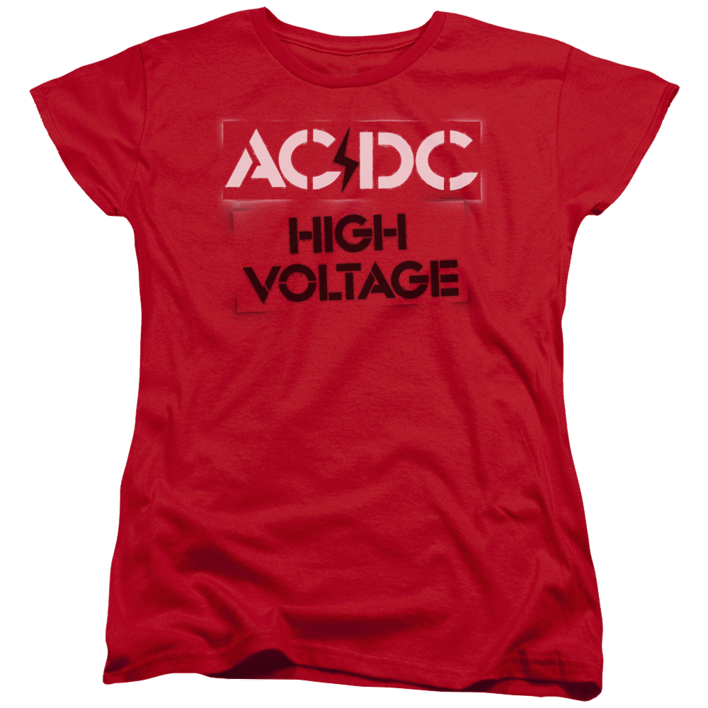 AC/DC High Voltage Stencil - Women's T-Shirt Women's T-Shirt ACDC   