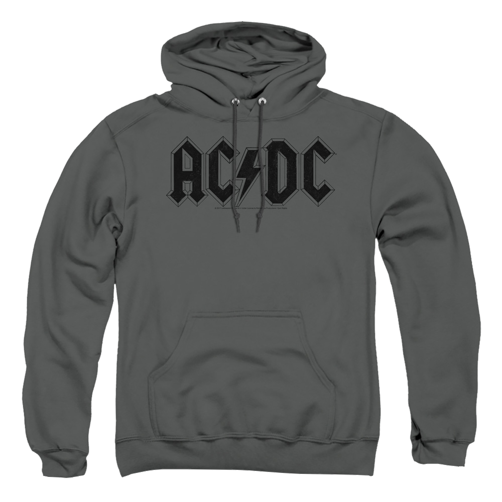 AC/DC Worn Logo - Pullover Hoodie Pullover Hoodie ACDC   