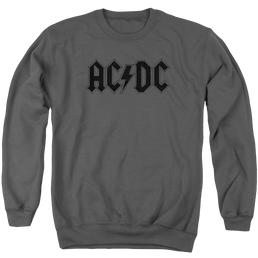 AC/DC Worn Logo - Men's Crewneck Sweatshirt Men's Crewneck Sweatshirt ACDC   