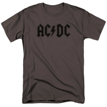 Charcoal men's regular fit t-shirt with AC/DC Worn Logo graphic