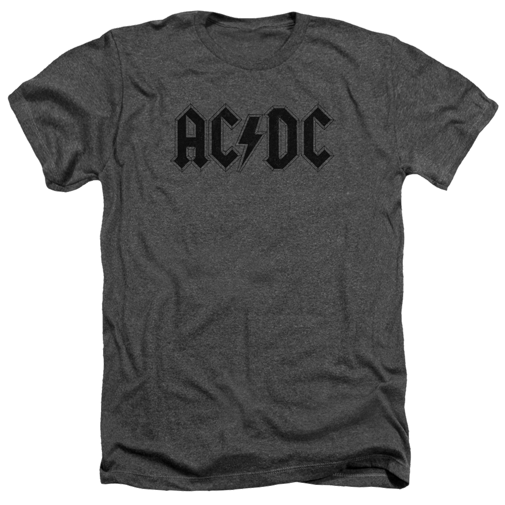 AC/DC Worn Logo - Men's Heather T-Shirt Men's Heather T-Shirt ACDC   