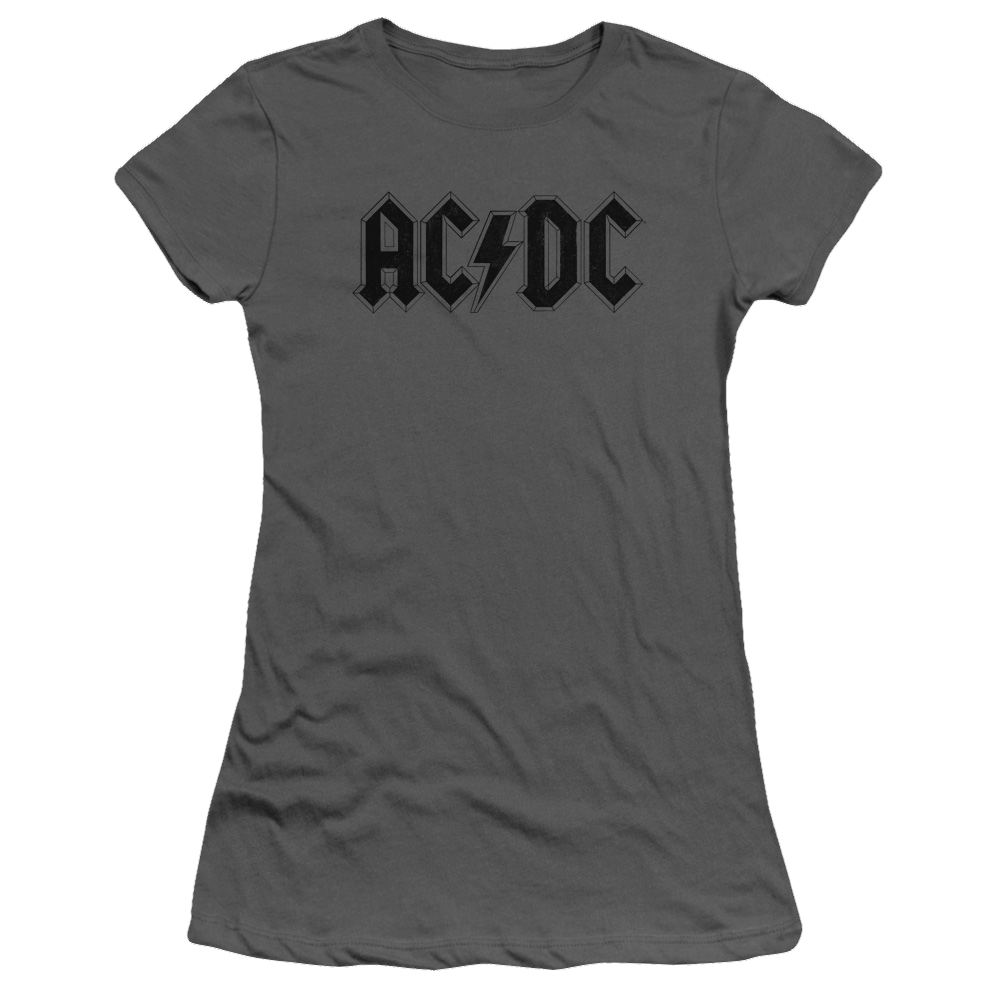 AC/DC Worn Logo - Juniors T-Shirt Juniors T-Shirt ACDC   