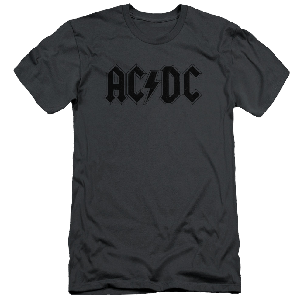 AC/DC Worn Logo - Men's Slim Fit T-Shirt Men's Slim Fit T-Shirt ACDC   