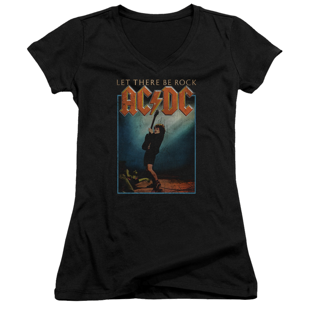 AC/DC Let There Be Rock - Juniors V-Neck T-Shirt Juniors V-Neck T-Shirt ACDC   