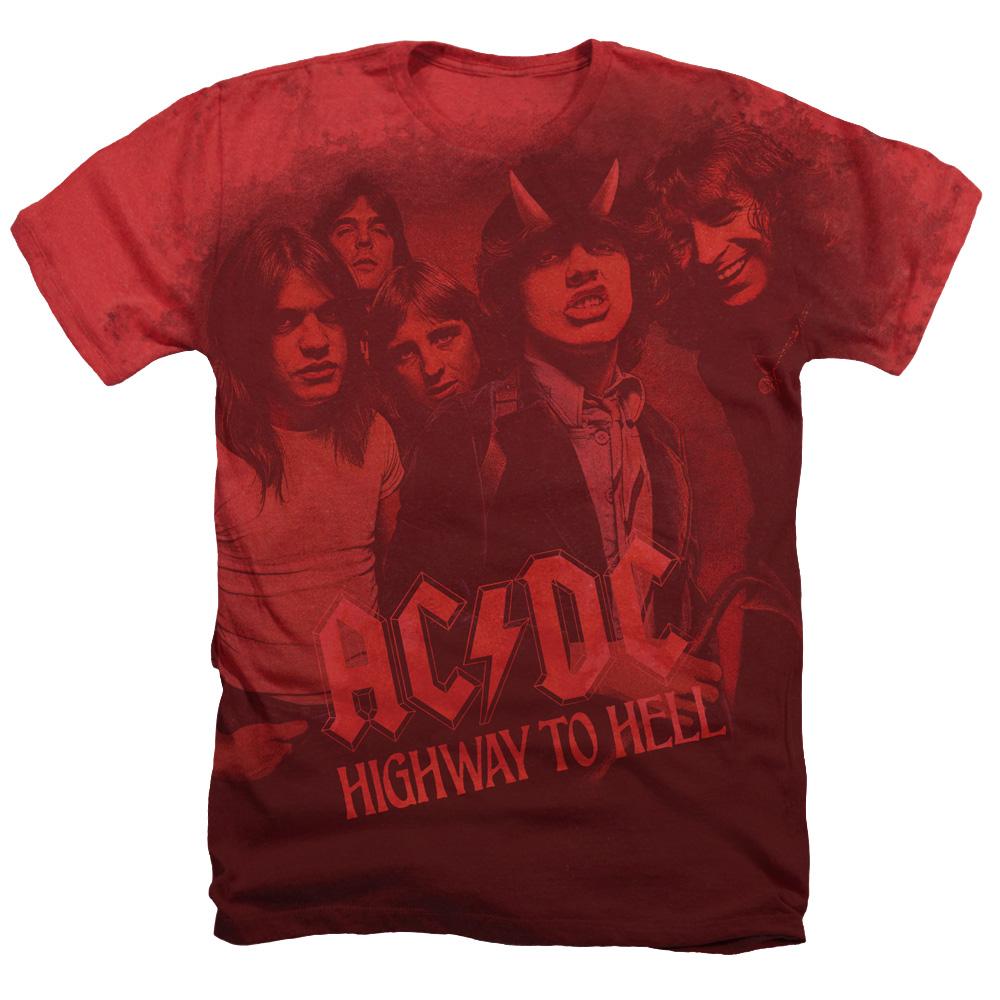 ACDC On The Highway Adult Regular Fit Heather T-Shirt Men's All-Over Heather T-Shirt ACDC Adult Regular Fit Heather T-Shirt S Multi