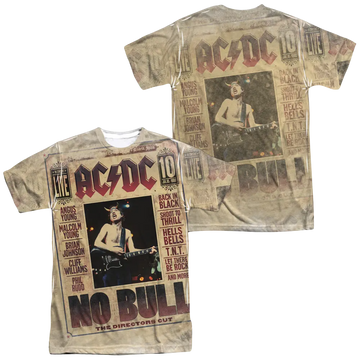 AC/DC No Bull men's all-over print t-shirt