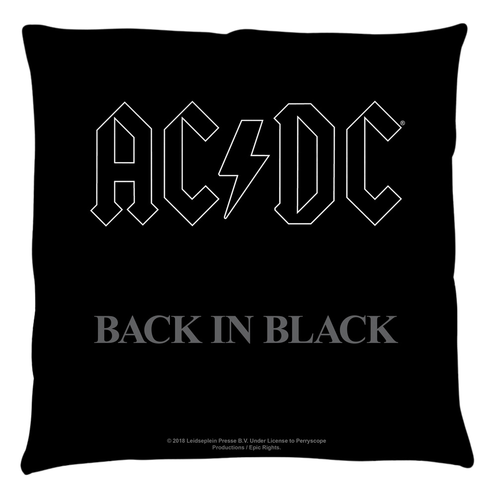 Acdc Back In Black Cover - Throw Pillows Throw Pillows ACDC   