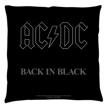AC/DC Back In Black Cover throw pillow