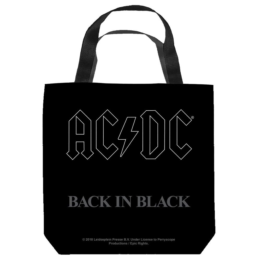 Acdc Back In Black Cover - Tote Bag Tote Bags ACDC   