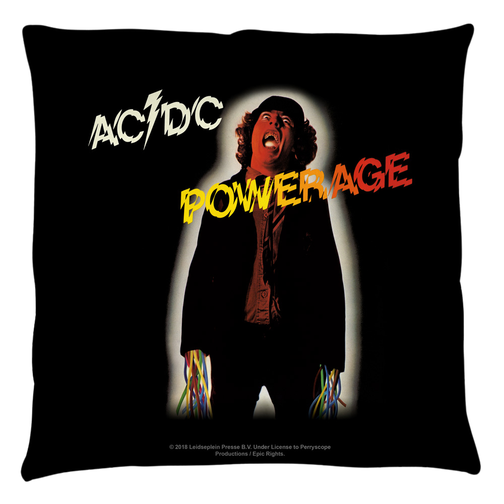 Acdc Powerage Cover - Throw Pillows Throw Pillows ACDC   