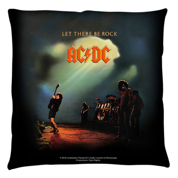 AC/DC Let There Be Rock Cover throw pillow