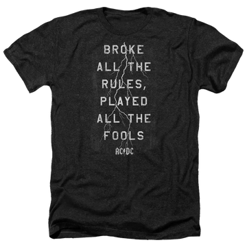 Charcoal men's heather t-shirt with AC/DC Struck graphic