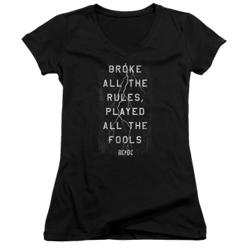 AC/DC Struck - Juniors V-Neck T-Shirt ACDC