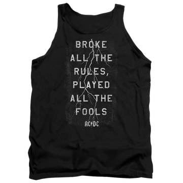 Black men's tank with AC/DC Struck graphic