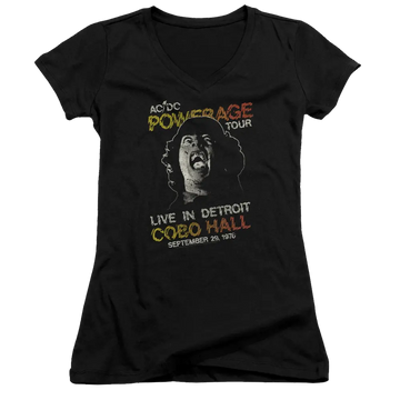 AC/DC Powerage Tour - Juniors V-Neck T-Shirt ACDC