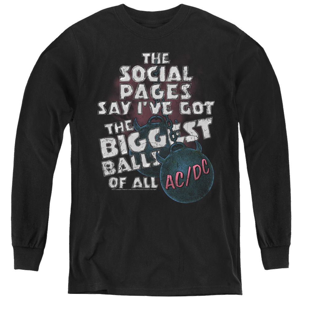 Acdc Big Balls - Youth Long Sleeve T-Shirt Youth Long Sleeve T-Shirt ACDC   