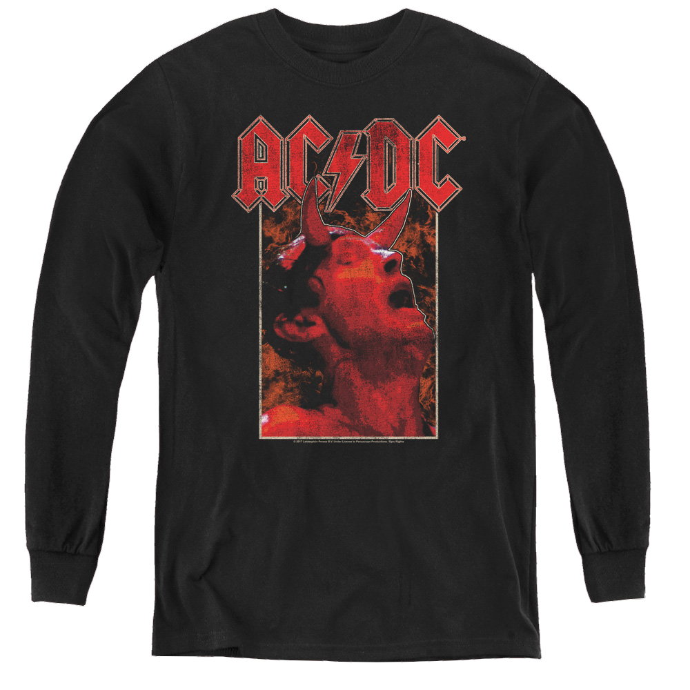 Acdc Horns - Youth Long Sleeve T-Shirt Youth Long Sleeve T-Shirt ACDC   