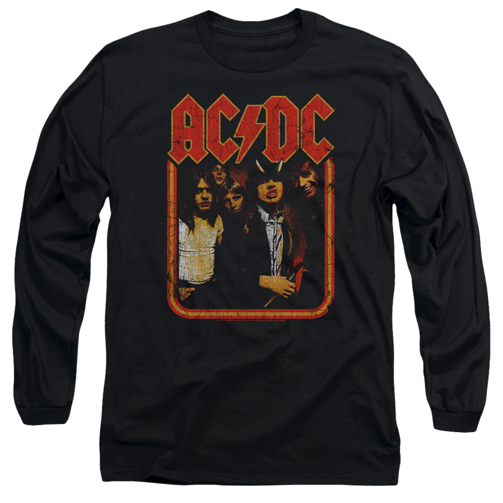AC/DC Group Distressed - Men's Long Sleeve T-Shirt Men's Long Sleeve T-Shirt ACDC   