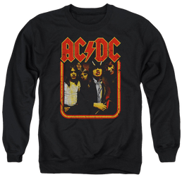 AC/DC Group Distressed - Men's Crewneck Sweatshirt Men's Crewneck Sweatshirt ACDC   