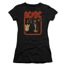 AC/DC Group Distressed - Juniors T-Shirt Juniors T-Shirt ACDC   