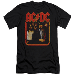 AC/DC Group Distressed - Men's Premium Slim Fit T-Shirt Men's Premium Slim Fit T-Shirt ACDC   