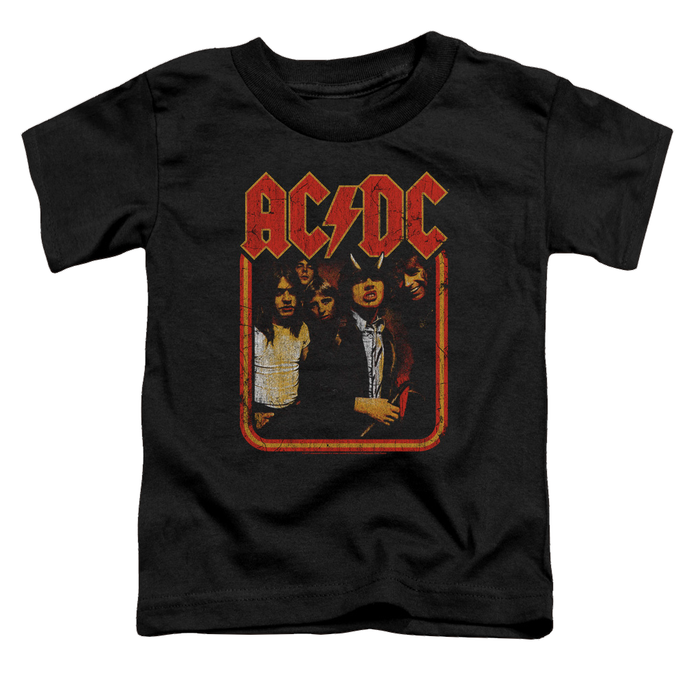 AC/DC Group Distressed - Toddler T-Shirt Toddler T-Shirt ACDC   