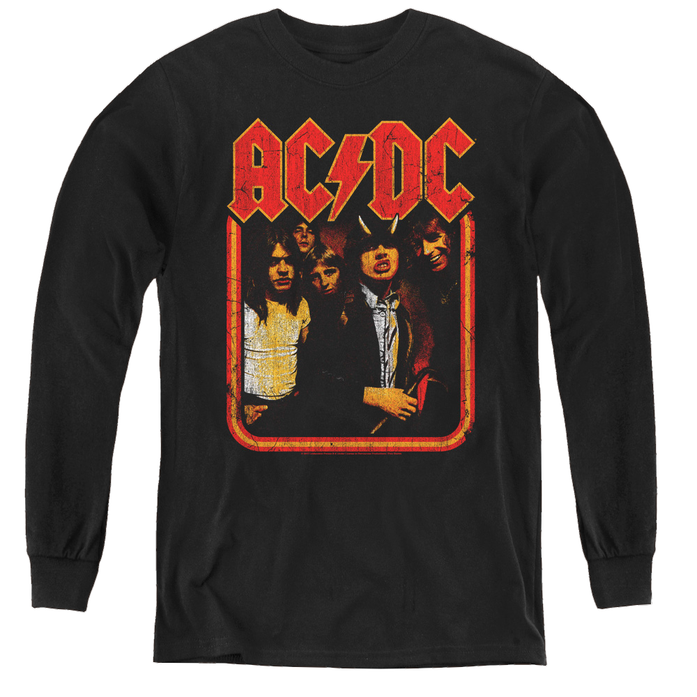 Acdc Group Distressed - Youth Long Sleeve T-Shirt Youth Long Sleeve T-Shirt ACDC   