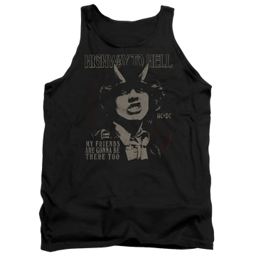 Black men's tank with AC/DC My Friends graphic